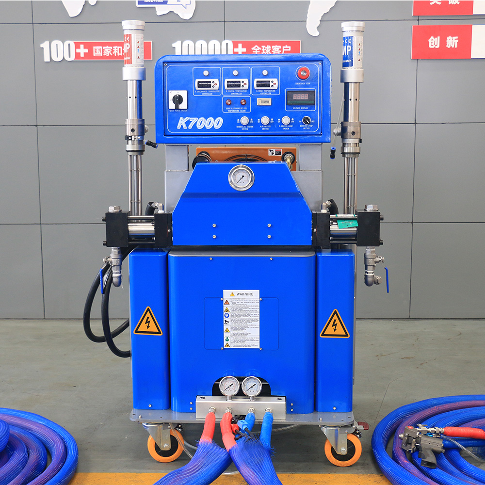 High output hydraulic polyurea sprayer ready for large scale application
